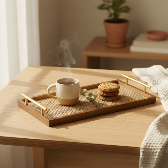 Wooden Tray Set 3 Pcs